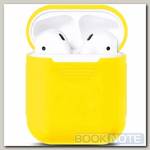 Чехол для Apple AirPods (A1523, A1722) Silicone Case жёлтый