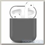Чехол для Apple AirPods (A1523, A1722) Silicone Case темно-серый