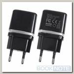Зарядка USBх2 / 5V / 12W 2,4A / HOCO C12 Smart Dual + кабель Lightning черный
